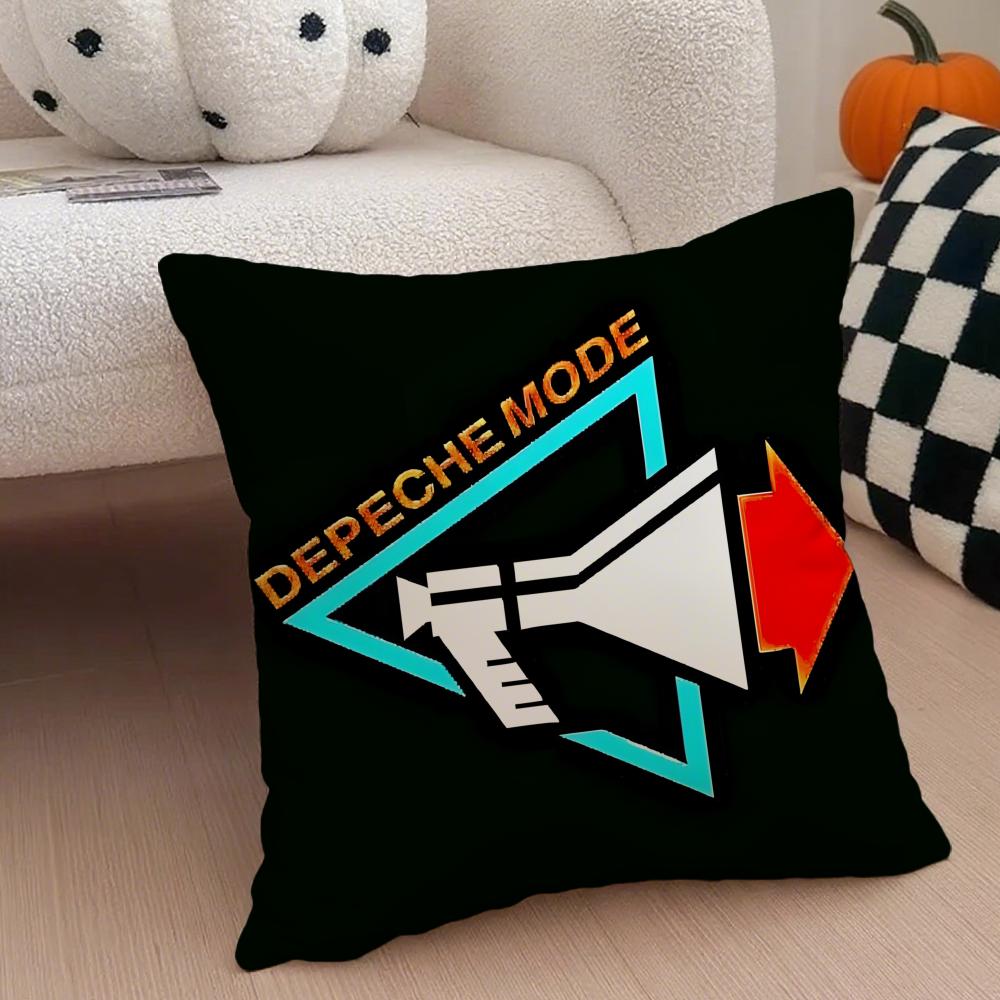

DDepeche Mode logo Cushion Cover Throw Pillow Cover Hidden Button Durable Polyester Chair Cushion 30X30cm