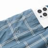 Summer men's cotton and silk pajama pants plaid home pants loose can be worn outside beach long pants youth artificial cotton