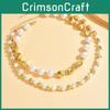 Artistic Artificial Pearl Necklace For Women With Geometric Design Vintage Inspired Jewelry