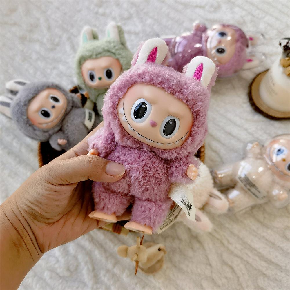 Kawaii Anime Figure Labubu1.0  Monster Vinyl Blind Box Series Heartbeat Macaron Doll Keychain Kids Gift Birthday Holiday Ornament Toy