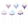Single Gradient Color Diamond Cloud Birthday Candle Cake Decoration Party Supplies Creative Colorful Candle
