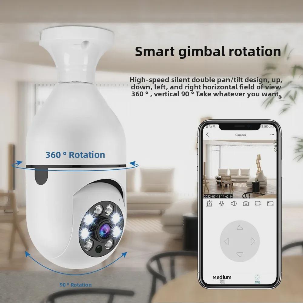 V380 Wireless WiFi Smart 360° Bulb Camera with 1080P HD and Mobile Tracking