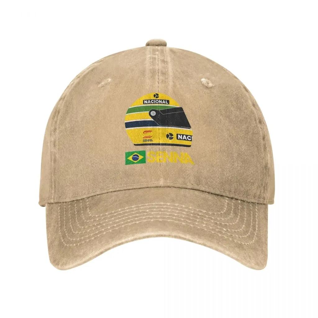 Ayrton Senna Závodní auta Merch Pánská Dámská Baseballová čepice Odřená Džínová Prané Čepice Klobouk Klasický Venkovní Trénink Sluneční čepice