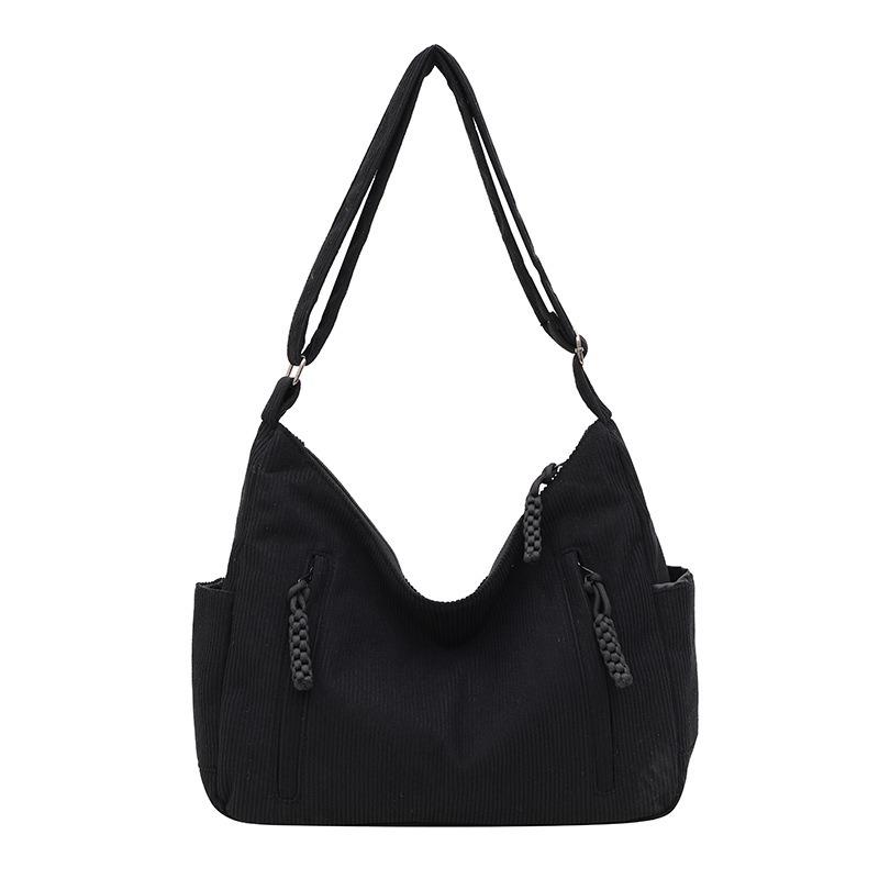 New Corduroy Bag Female Students Class Crossbody Bag Large Capacity Commuter Jane Tote Bag About Shoulder Bag