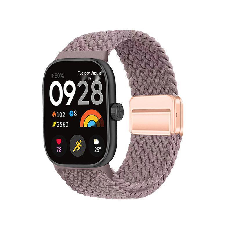 Compatible with Xiaomi Band 8/9 Pro and Redmi Watch 4/5/6: Magnetic Buckle Woven Strap