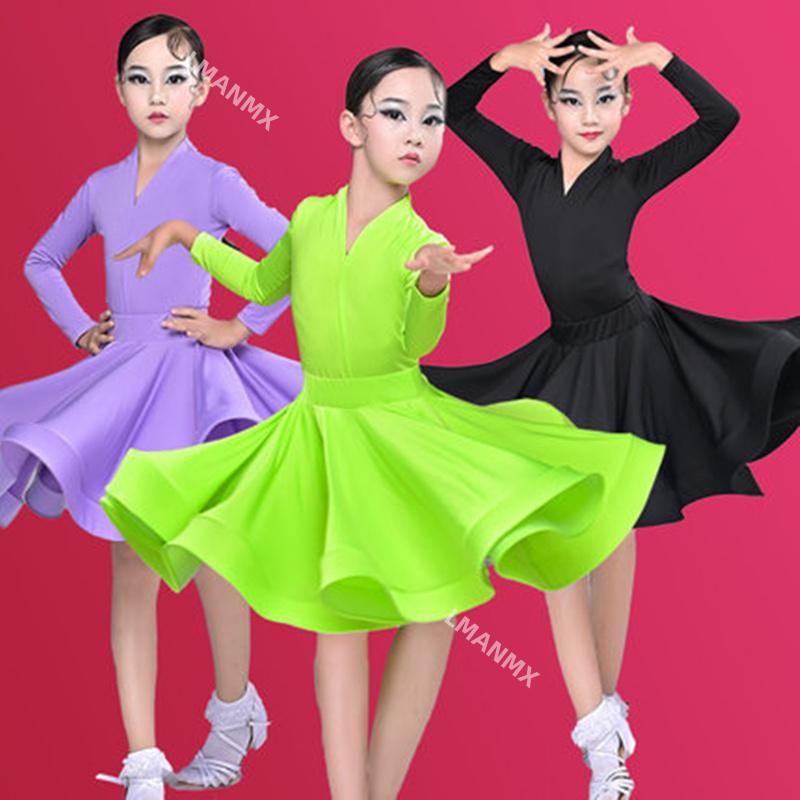 Girl Latin Dance Training Costume Children's Performance Costume Competition Regulations Latin Dance Dress