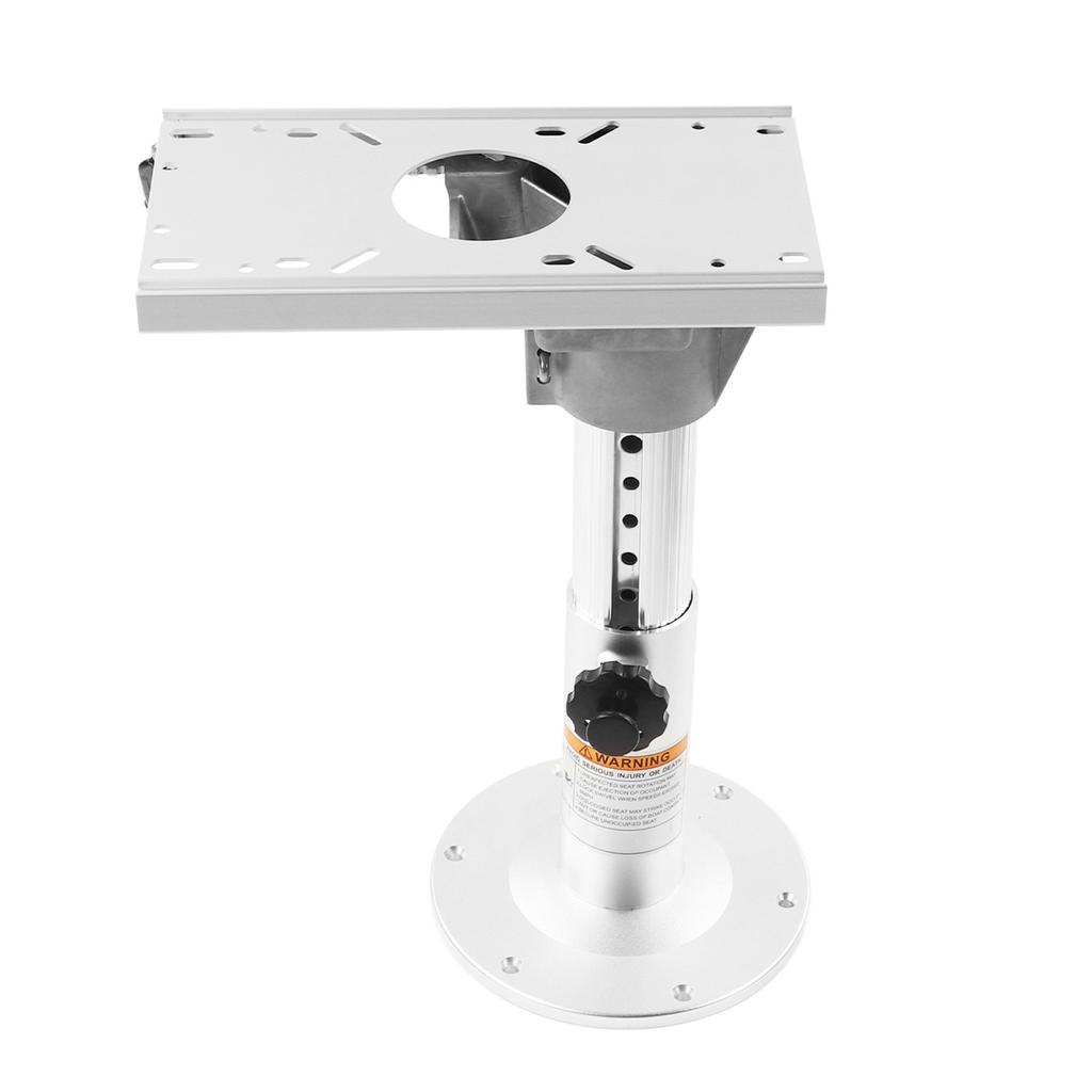 Marine Adjustable Seat Pedestal Manual 330‑480mm Height 225mm Base for RVs Yachts Boats