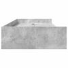 Bed Frame with Headboard Concrete Grey 75 x 190 cm Engineered Wood