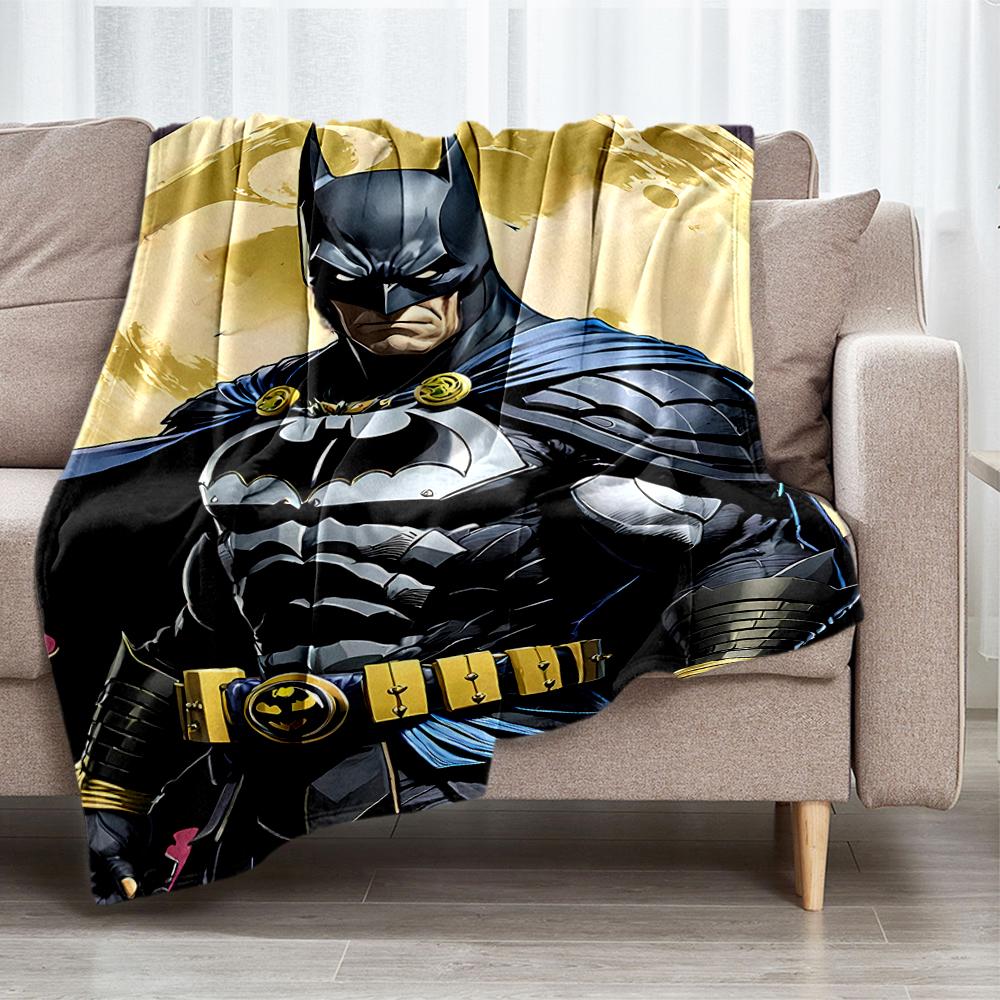Batman Theme Printed Blanket - Perfect for Couch, Bed, Travel & Outdoor Use | Machine Washable, Cozy & Durable.