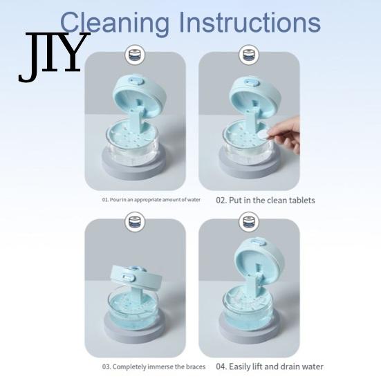 Aligner Cleaning Box Retainer Case with Mirror, Removal Tool, Brush, Leak-Proof Denture Portable Mouthguard Bath Holder, Dental Container for