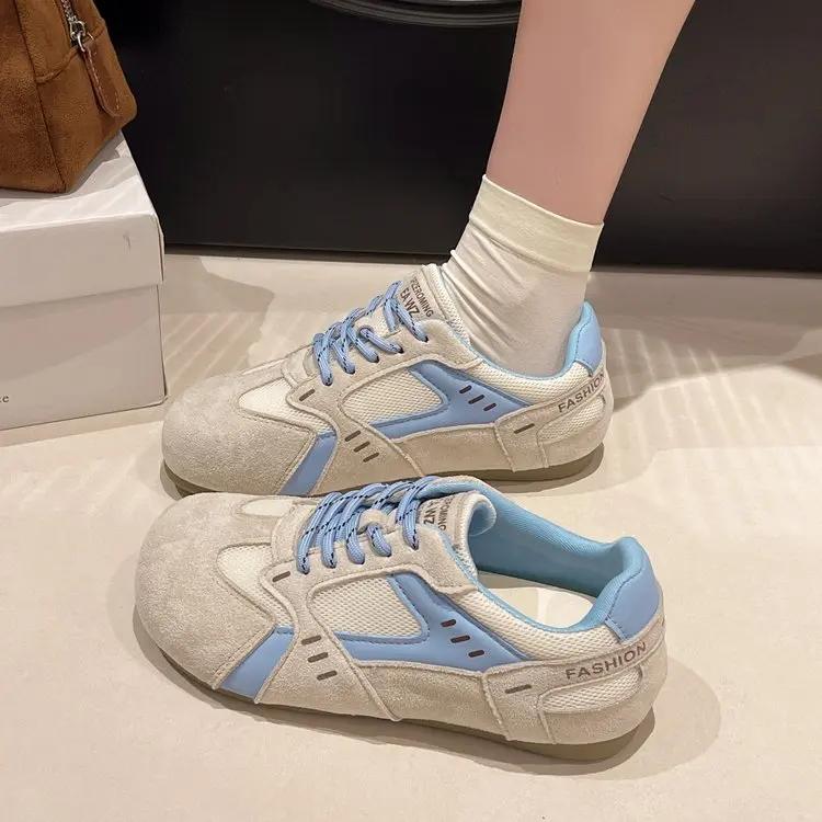 Fashion 2025 Female Early Spring New Internal Increase Puff Big Head Leisure All-match Sports Female Board Shoes