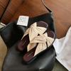 Sheepskin Slippers Women's Summer Folds Kinked Flat Bottom Outer Wear Sandals Versatile Square Head Cloud Half Drag