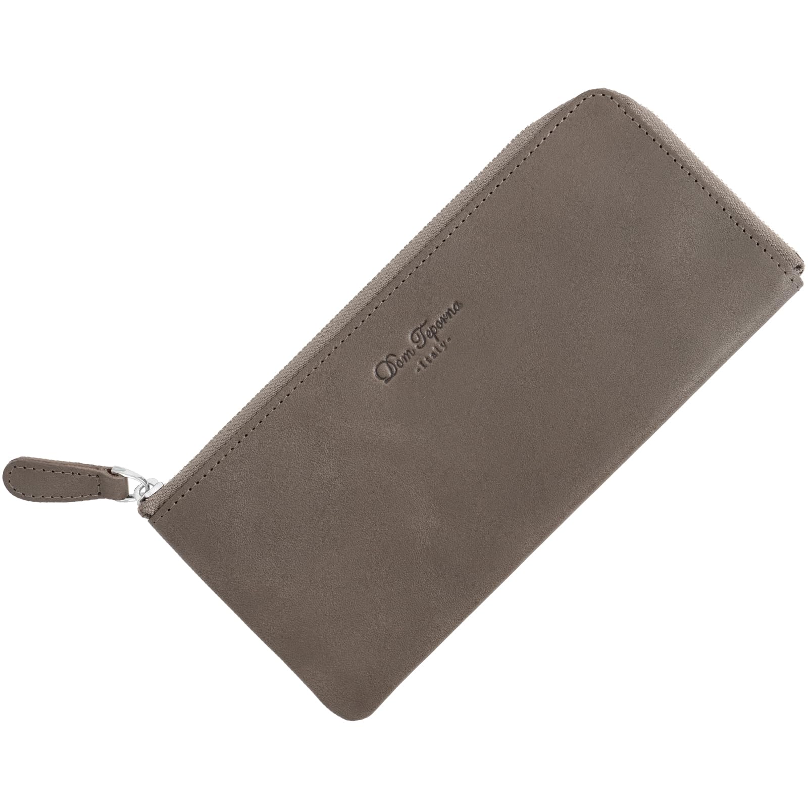 

Genuine Italian Large yet Long Ethane [Dom Teporna] Wallet, Leather, Leather, L-shaped Zipper, Capacity, Thin, Green, Wallet, Slim, Men s, Women s,