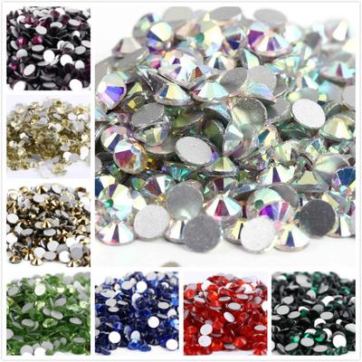 Flat Bottom Diamond Nail Diamond Glass Crystal Round Diy Sticker Diamond Jewelry Accessories