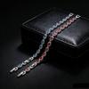 Elegant Ruby & Sapphire Marquise Bracelet - Simple Red Corundum Design