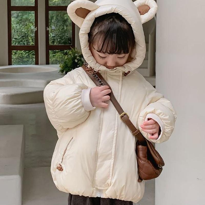 Autumn Winter Boys Velvet Jacket Thickened Autumn Winter Girls Baby Padded Padded