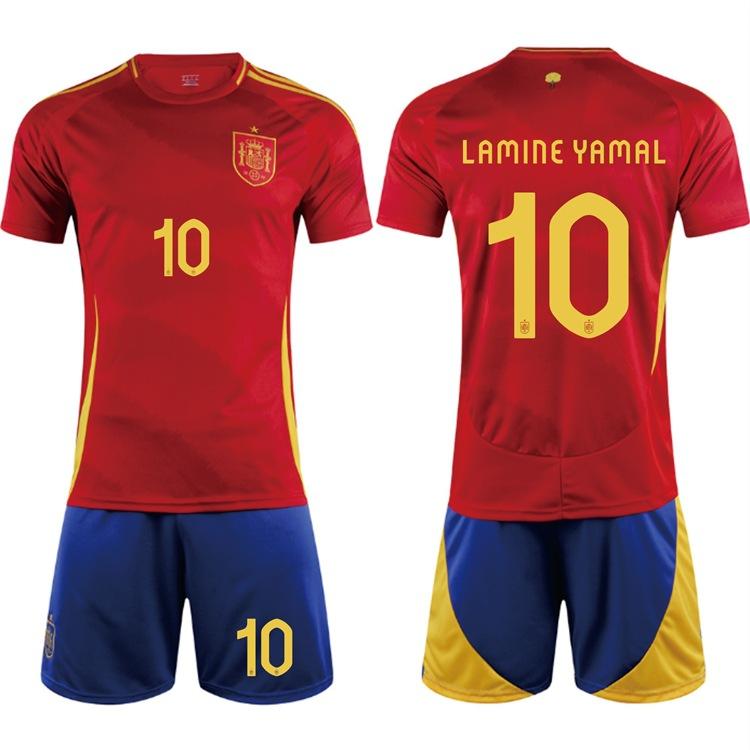 2024 European Cup Spain Home Jersey No. 9 Garvey 20 Pedri 7 Morata 10 Yamal Football Jersey