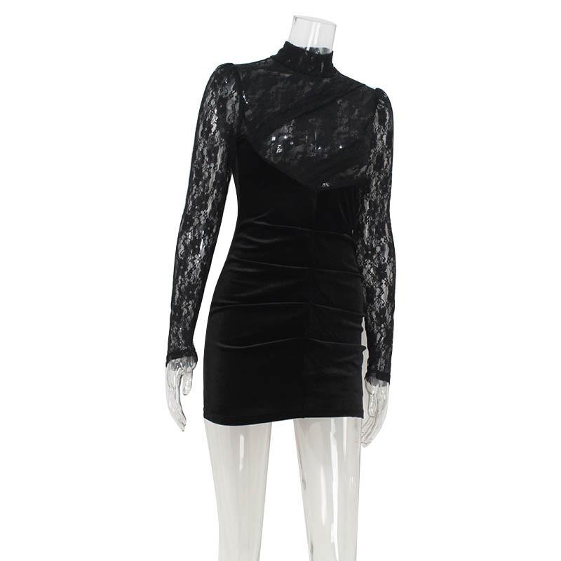 Rochie Spice Girl, cu mâneci lungi, cu mânecă lungă, cu mânecă lungă, temperament, pentru femei