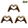 Vintage Brass Heart-Shaped Hand Statue, Love Hand Sculpture Model Ornament Home Office Desktop Decor