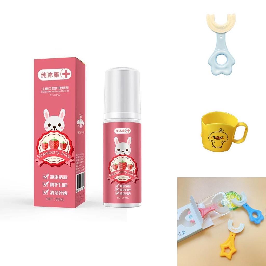 U-shaped Kids Toothbrush With Flexible Silicone For Easy Brushing**