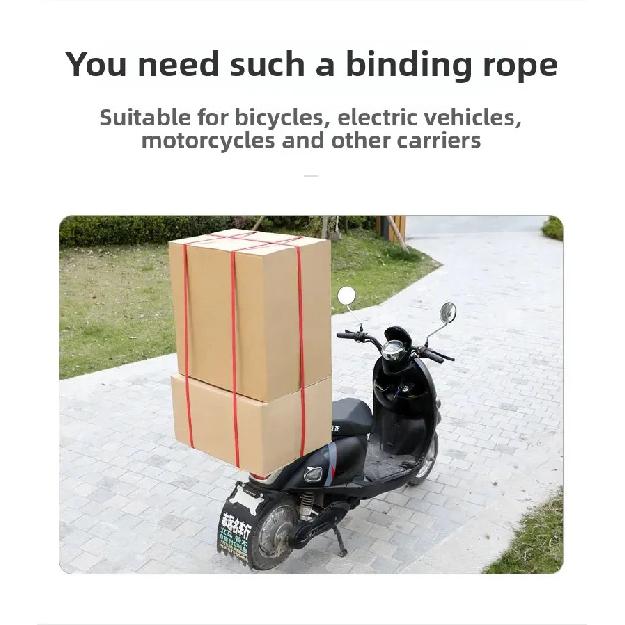 1M/2M/3M Motorcycle Elastic Rubber Luggage Rope with Cord Hooks Bike Roof Rack Strap Auto Fixed Band Tie Car Accessories