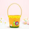 Cartoon Easter Felt Basket Colorful Chicken Egg Hunt Basket Easter Candy Gift Bag  Children Gifts