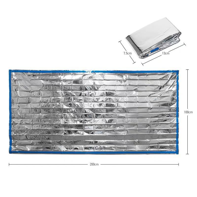 Outdoor Pe Aluminum Foil Emergency Sleeping Bag Simple Cold Proof Disaster Relief Emergency Warm Bag Raincoat Tent Storage