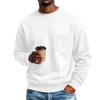 Men's Color -Lined Long Sleeve Neck Sweatshirt with Pocket for Fall and Winter