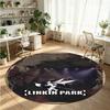 Linkin Park Printed Round Crystal Velvet Rug Soft Non Slip Floor Carpet For Bedroom Holiday Gift