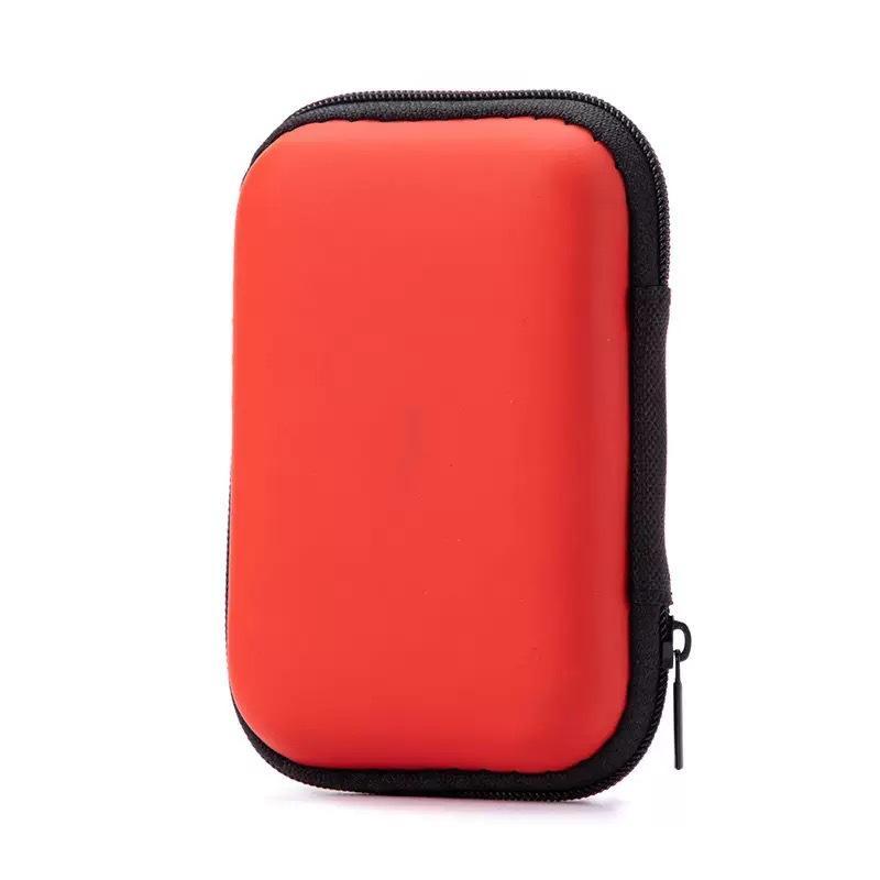 1Pc Portable Mini Tech Accessory Organizer Bag, Eva Hard Shell For Earbuds, Usb Drives & Chargers Home & Travel Organization