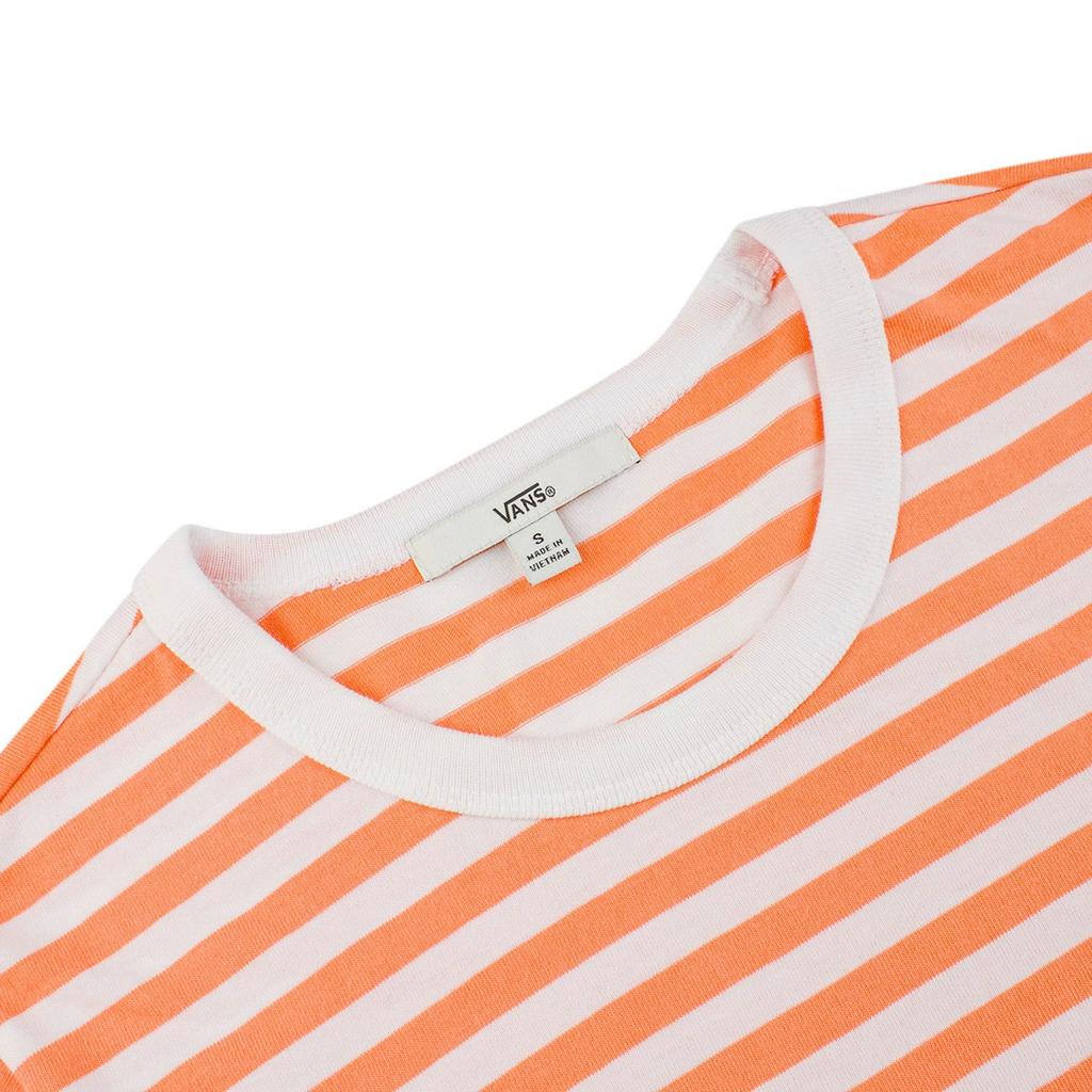 Vans Lizzie Armanto Color Block Striped T-Shirt Women tops Melon VN0A7RVCYST