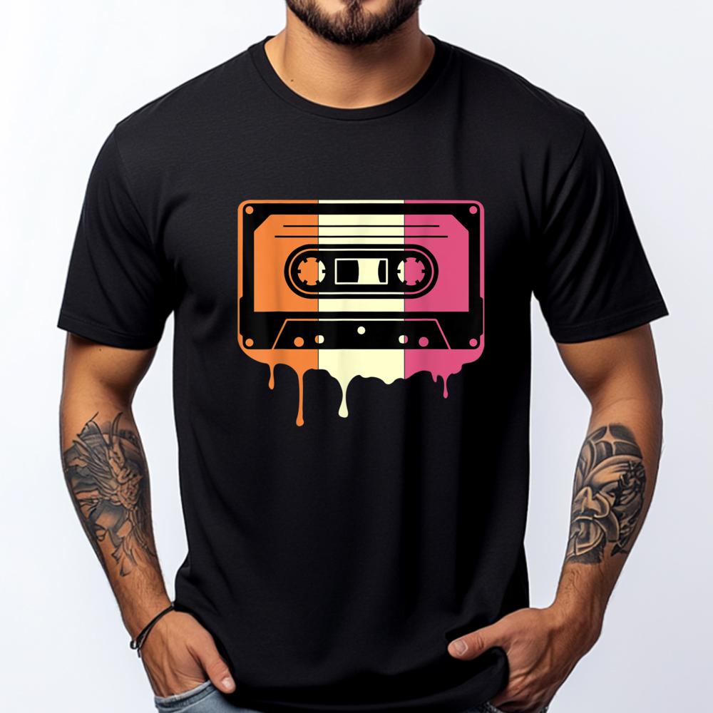 

Retro 80s Cassette Neapolitan Ice Cream Melting Cassette Fall Clothes Aesthetic Spring Gifts For Men T Shirt Street - Men s ... 5XL різнокольоровий