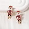 Elegant Christmas Nutcracker Tin Soldier Stud Earrings - Trendy and Versatile