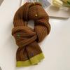 Girls' new winter versatile student gift warm scarf with wool knitted wool scarf