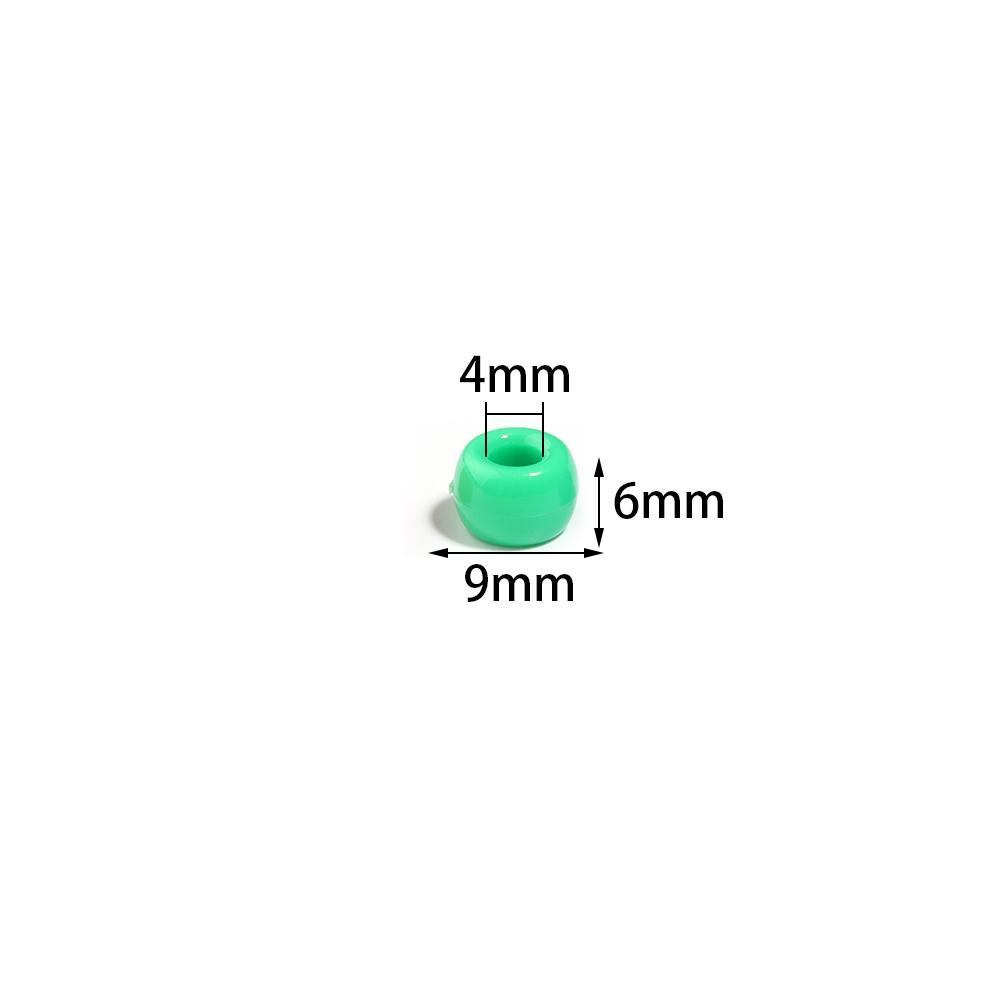 200pcs/lot 9mm Mix Color Acrylic Beads 4mm Big Hole Round Loose Beads For Jewelry Making DIY Necklace Bracelet Craft Accessories