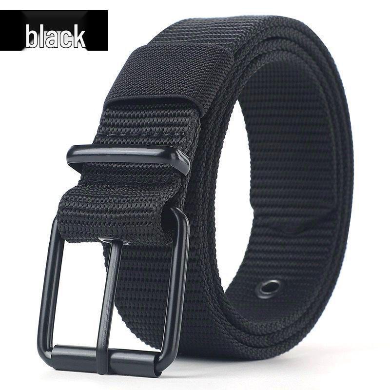 Men's Pin Buckle Nylon Canvas Belt: Versatile, Trendy, and Durable for Outdoor Activities and Jeans