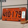 Aluminum Wall Plaque -  Industrial Retro License Plate Design with Northwest Territories & Canada's Northwest Territories , Vibr