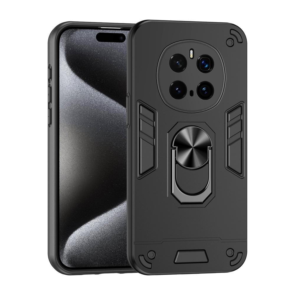 KEYSION Coque Antichoc pour HONOR Magic 7 Pro 5G Silicone+PC Coulissante Protection Caméra Bague Support Housse de Téléphone pour Honor Magic7 Pro