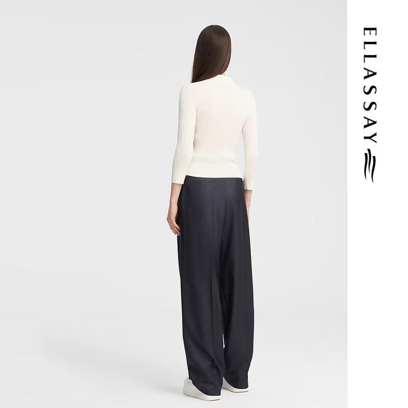 ELLASSAY Women's Silk Polo Knit Sweater