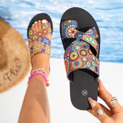 Nieuwe Schoenenovertrek Teen Eén-voet Licht en Comfortabel Plat Visbek Strand Koele Slippers Damesschoenen
