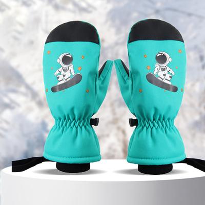 Waterproof Windproof Bike Gloves for Kids Winter Thickened Warm Children Gloves Outdoor Sports Ski