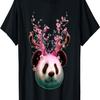 Cute Panda  Cherry Blossom Antlers T-Shirt