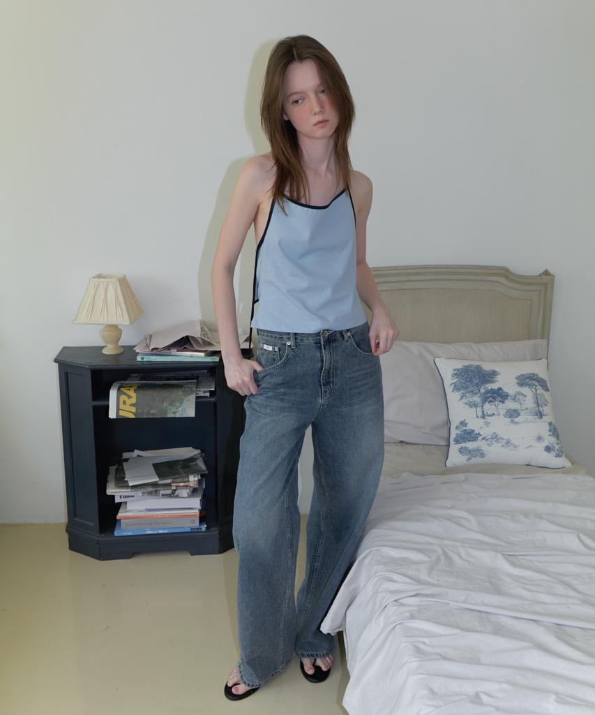 Aente Vintage Washed Wide Denim