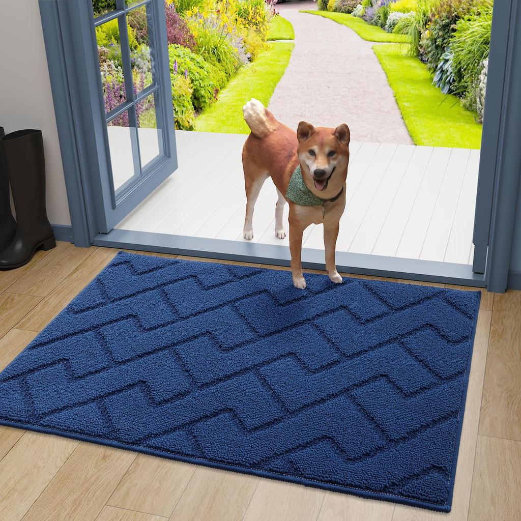 Olanly Washable Front Entry Doormats for Entryway Indoor Door Mat Non-Slip Absorbent Resist Dirt Entrance MatInside Floor Mats