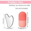 Facial Care Beauty Set Face Ice Roller Stainless Steel Gua Sha Board Massage Roller Acne Blackhead Remover Clip Skin Care Tools
