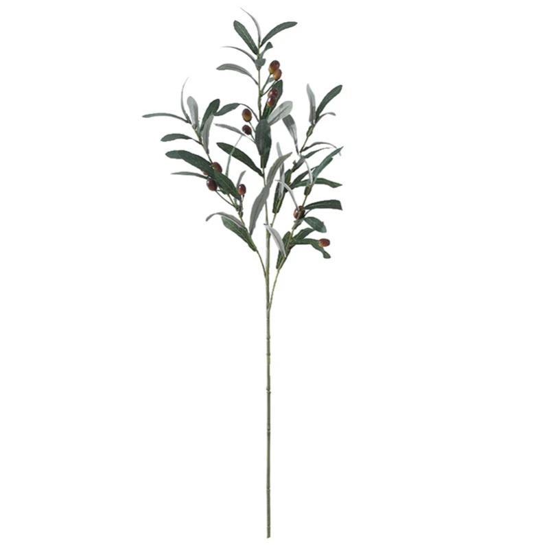 4-pronged Olive Branches, Fruit-free/fruit-bearing Artificial Flowers, Artificial Plants, Artificial Flowers for Home Decoration