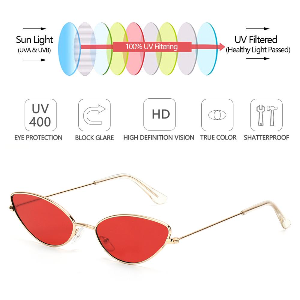 Fashion Small Frame Retro Sunglasses for Women Stylish Ladies Shades UV Protection Trendy Eyewear