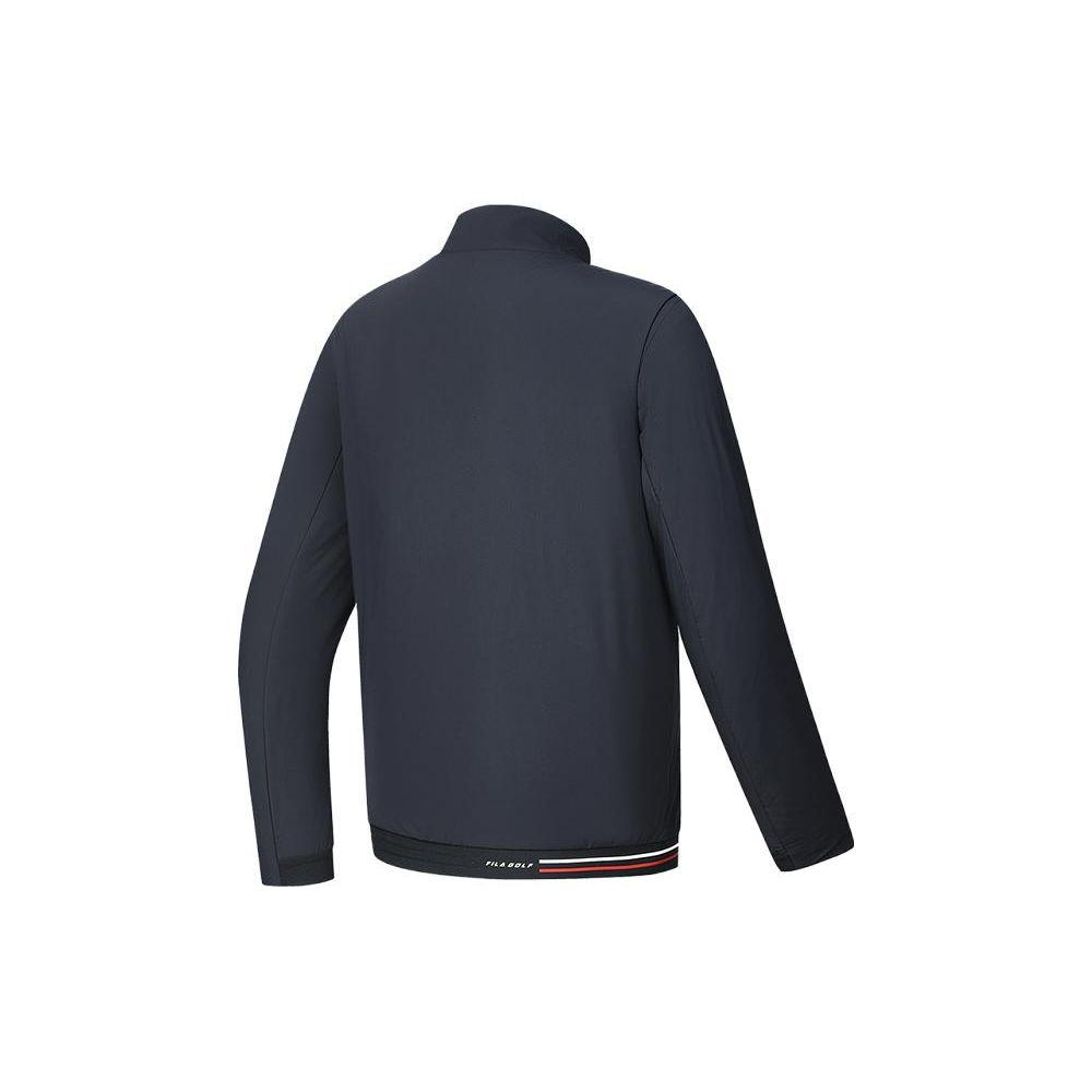 FILA Golf Series Solid Color Stand Collar Elite Cotton Jacket Men Jacket Legendary-Blue A11M415904F-NV