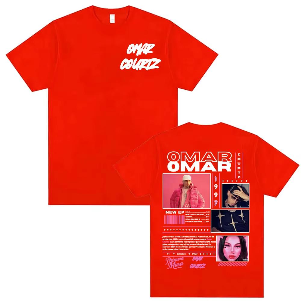 Rapper Omar Courtz Primera Musa Album Tour T-shirt Men Women Harajuku Hip Hop Pop Music Oversized Male Cotton T Shirt Streetwear