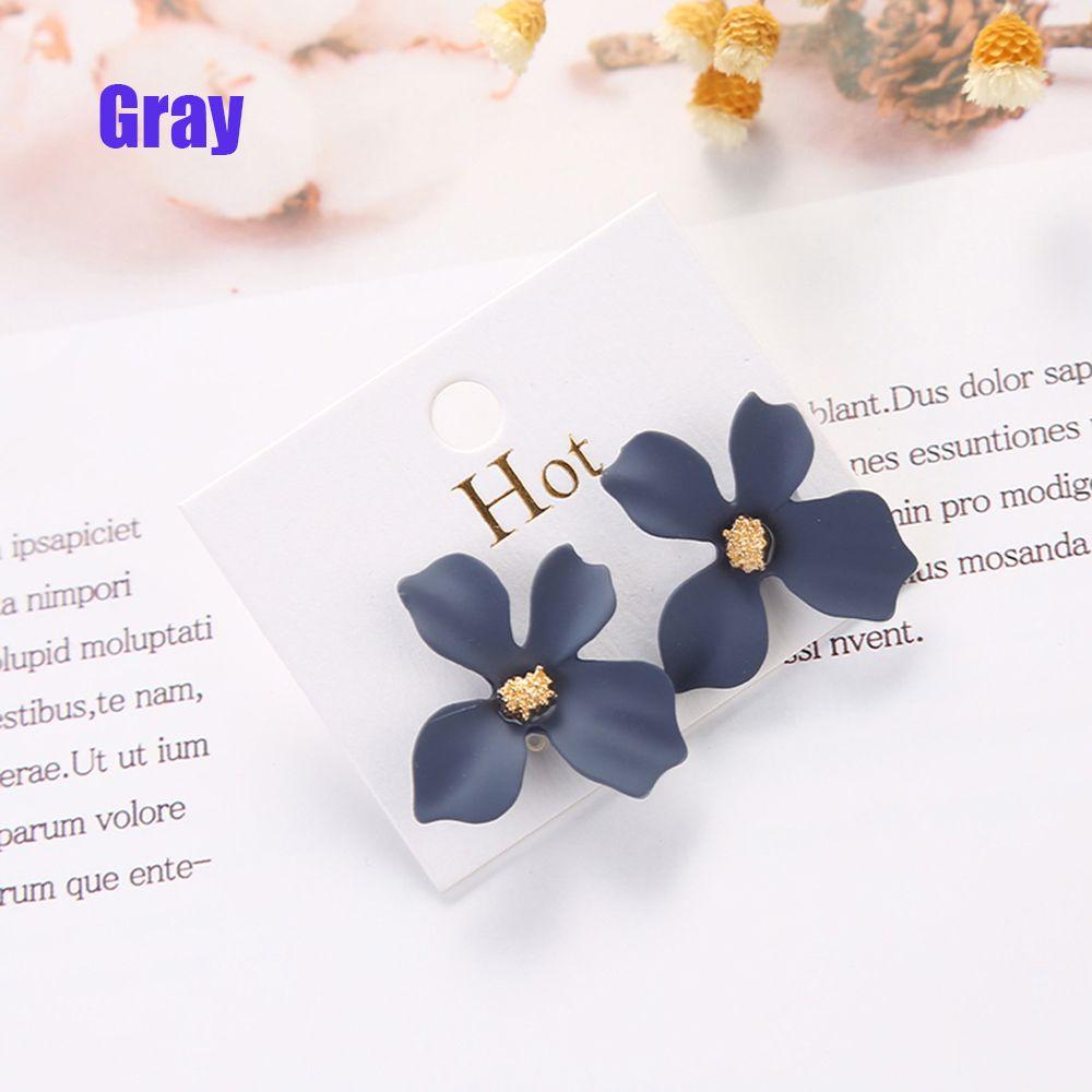 Wedding Ear Hook Petal Stud Earrings Bohemia Spray Paint Ear Stud Dangle Flower Earrings Ear Studs